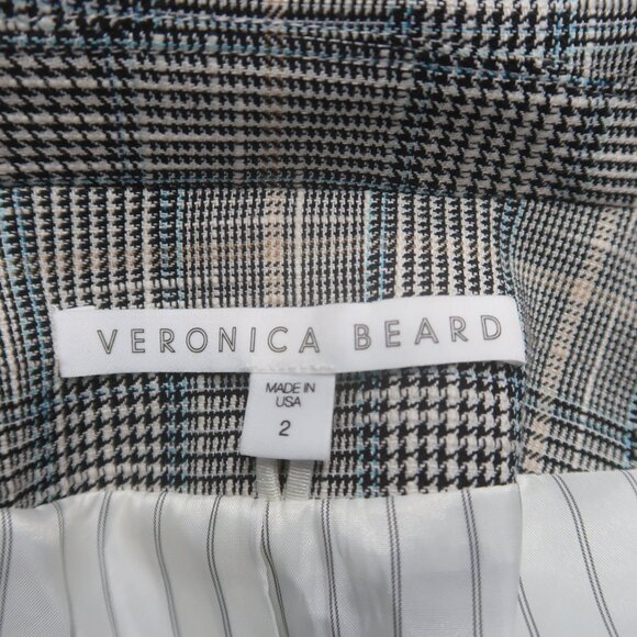 Veronica Beard Gia Dickey Jacket Blazer Gray Glen Plaid Size 2 - Picture 8 of 14